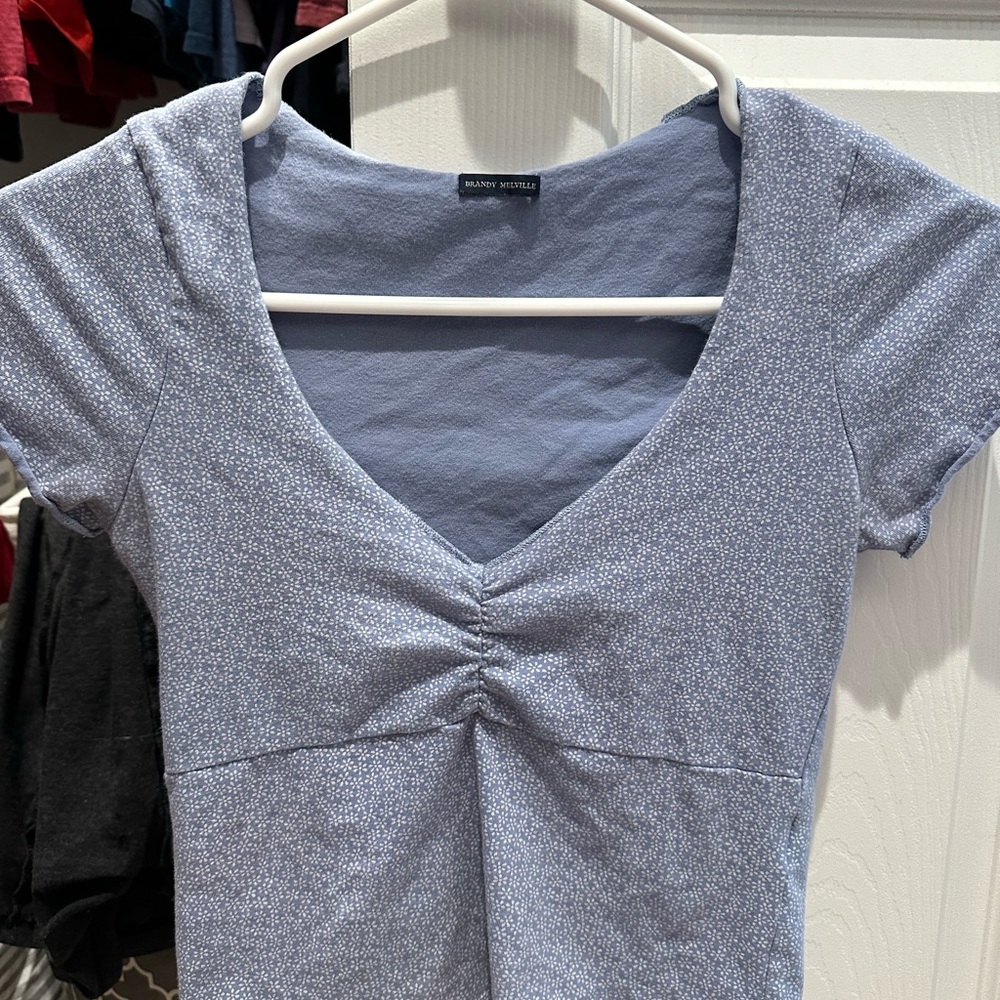Brandy Melville Baby Blue Crop Top
